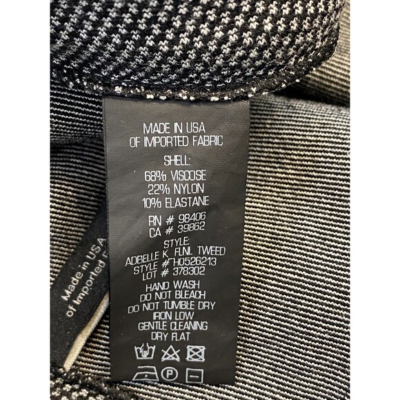 Theory Black and White Cropped Pull On Pant Ankle Crop Size M Women's - Picture 5 of 9